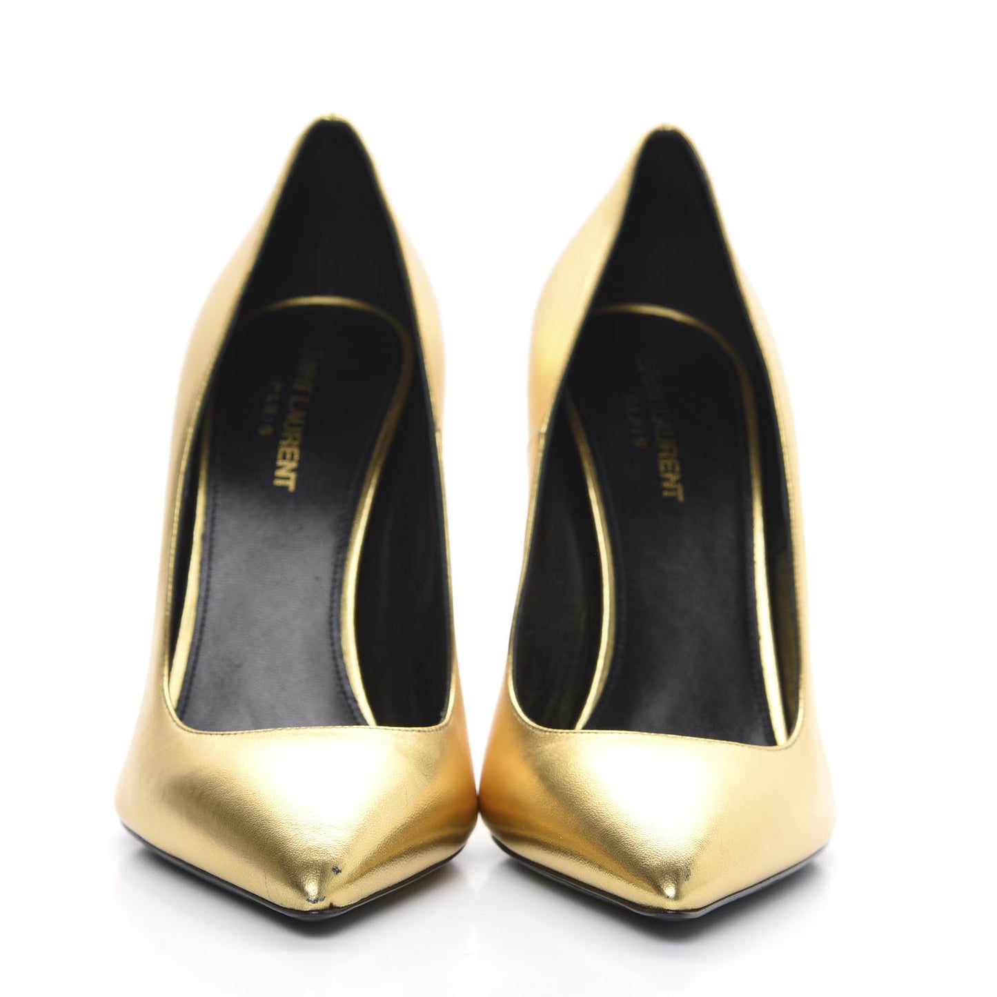 Calfskin Opyum 100 Pumps 41 Gold