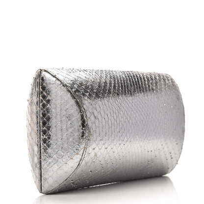 Nancy Gonzalez Python Clutch Silver 3 of 8