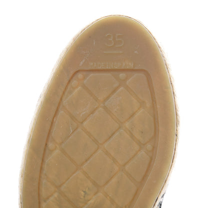 Chanel Velvet Grosgrain CC Espadrilles 35 Black 9 of 9