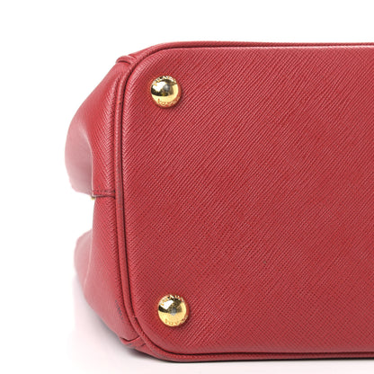 Prada Saffiano Small Galleria Double Zip Tote Fuoco 7 of 11