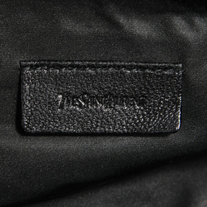 Saint Laurent Metallic Leather Belle de Jour Cosmetic Case Dark Silver 6 of 8