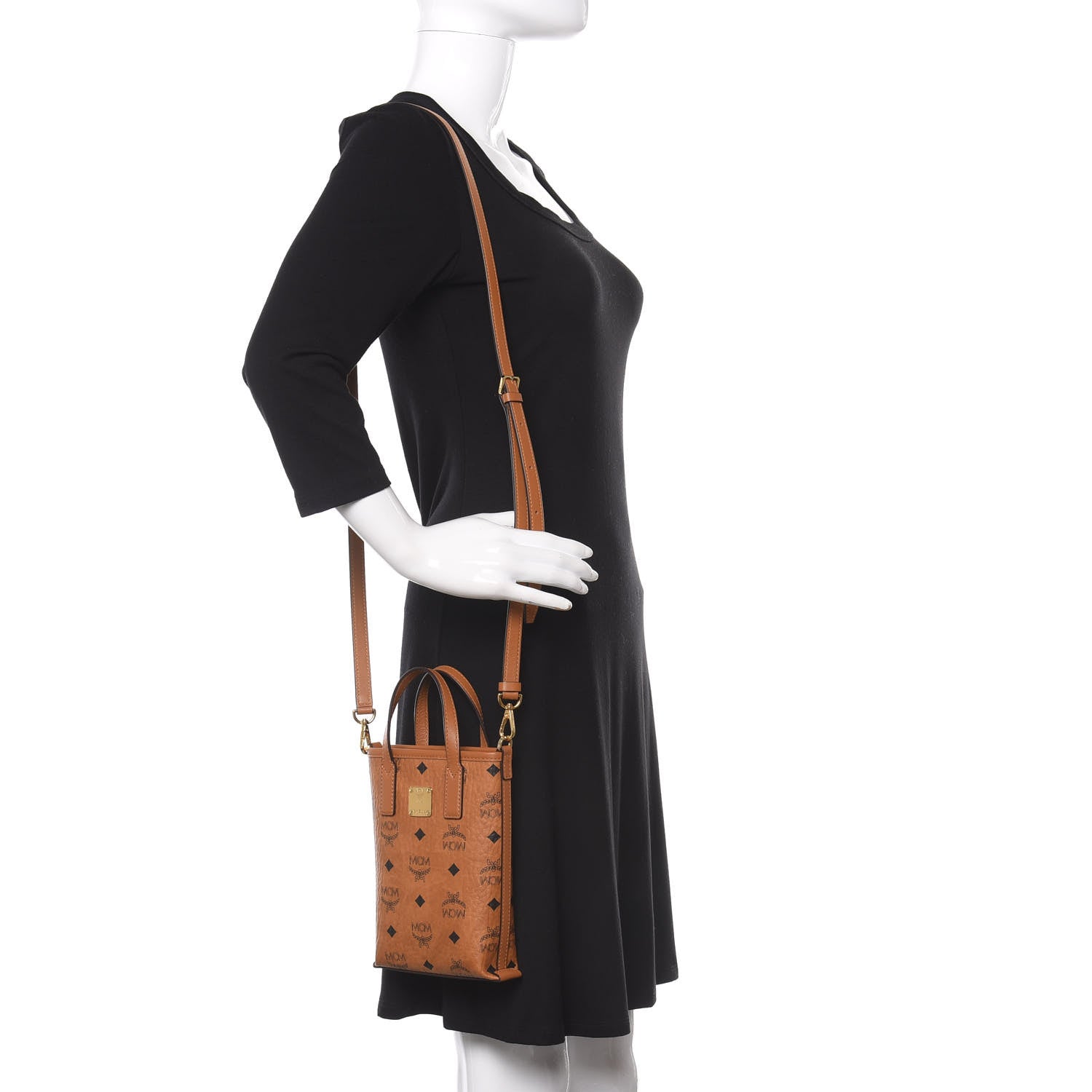 MCM Visetos Essential Crossbody Bag Cognac 2 of 8