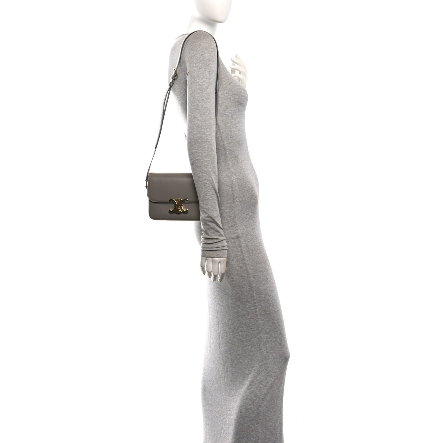 Shiny Calfskin Teen Triomphe Pebble