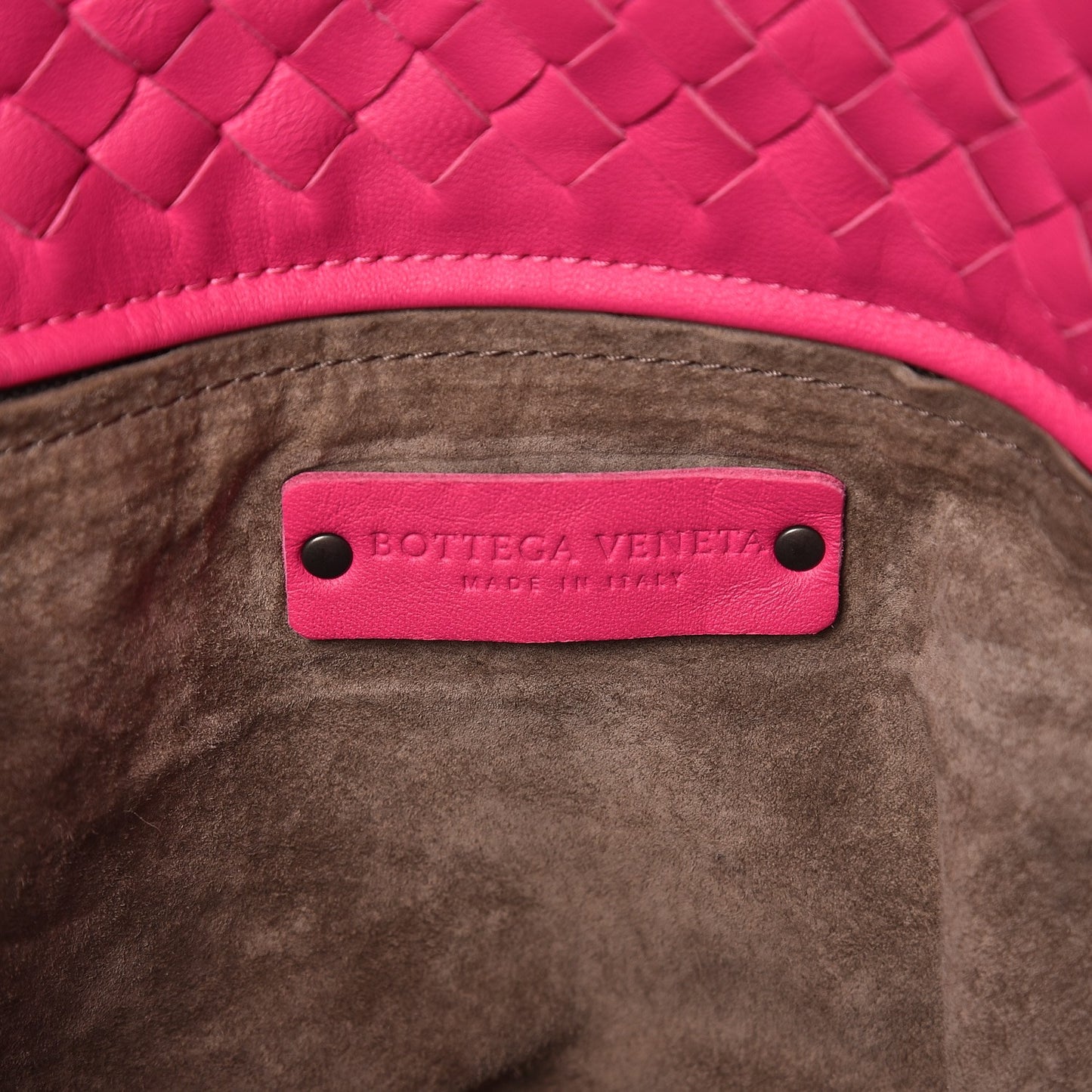 Nappa Intrecciato Medium Garda Bag Rosa Shock