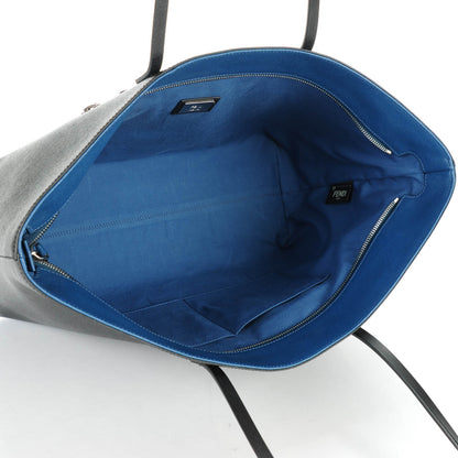 Fendi Vitello Elite Cuoio Monster Buggies Medium Roll Tote Black Multicolor Blue Cobalto 5 of 8