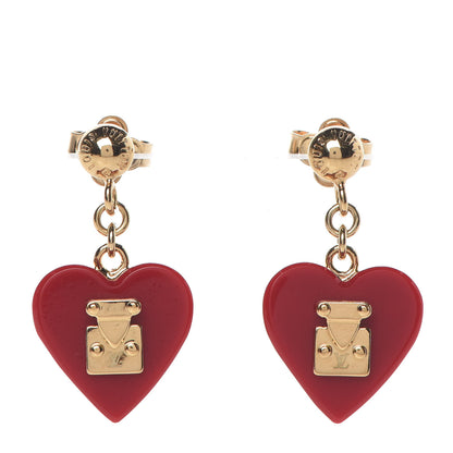 Louis Vuitton Lock Me Heart Earrings Pomme D'Amour 1 of 4