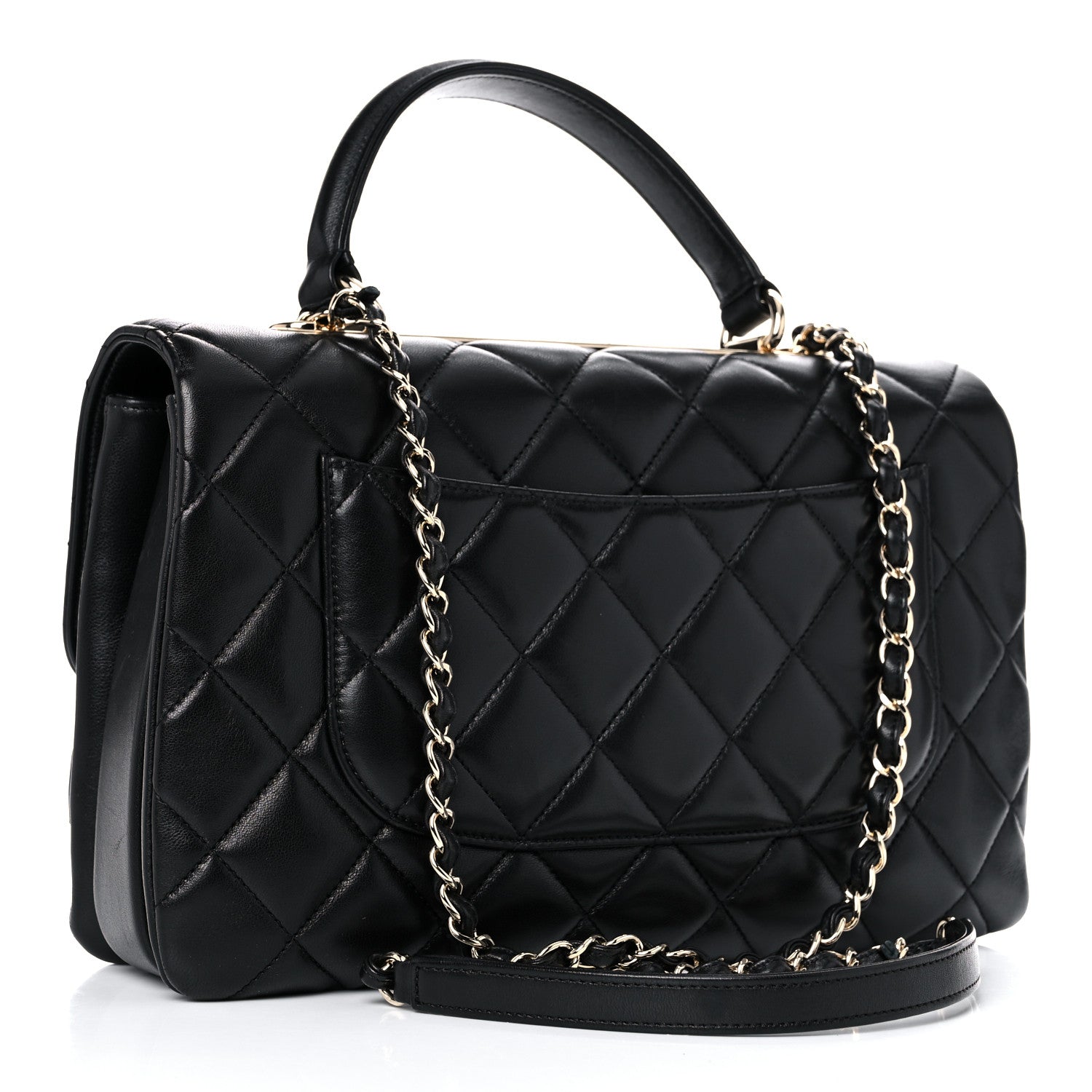 Chanel Lambskin Quilted Medium Trendy CC Flap Dual Handle Bag Black 3 of 16