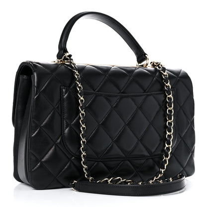 Chanel Lambskin Quilted Medium Trendy CC Flap Dual Handle Bag Black 3 of 16