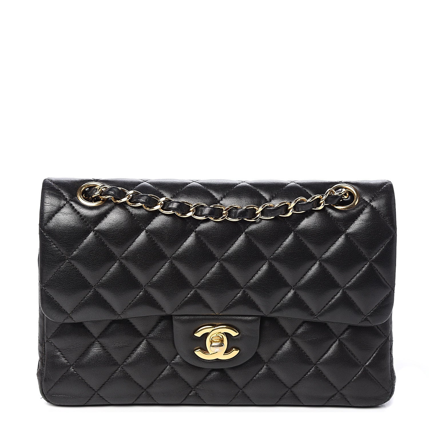 Chanel Lambskin Quilted Small Double Flap Black 1 of 11