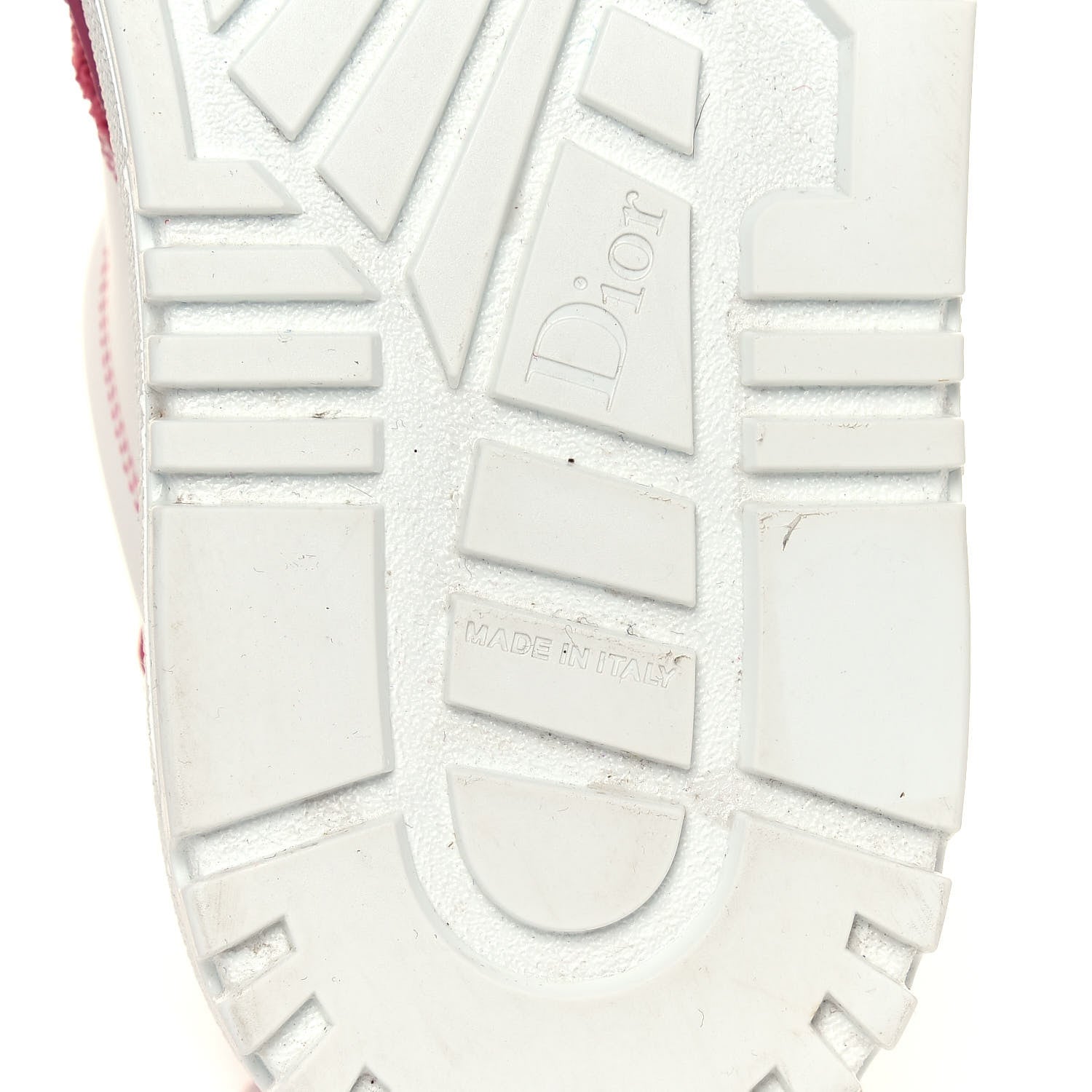 Christian Dior Suede Patent Terry Cloth Dior-ID Platform Sneakers 38 White Framboise 6 of 9
