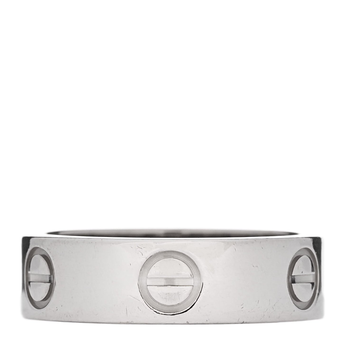 18K White Gold 5.5mm LOVE Ring 53 6.5