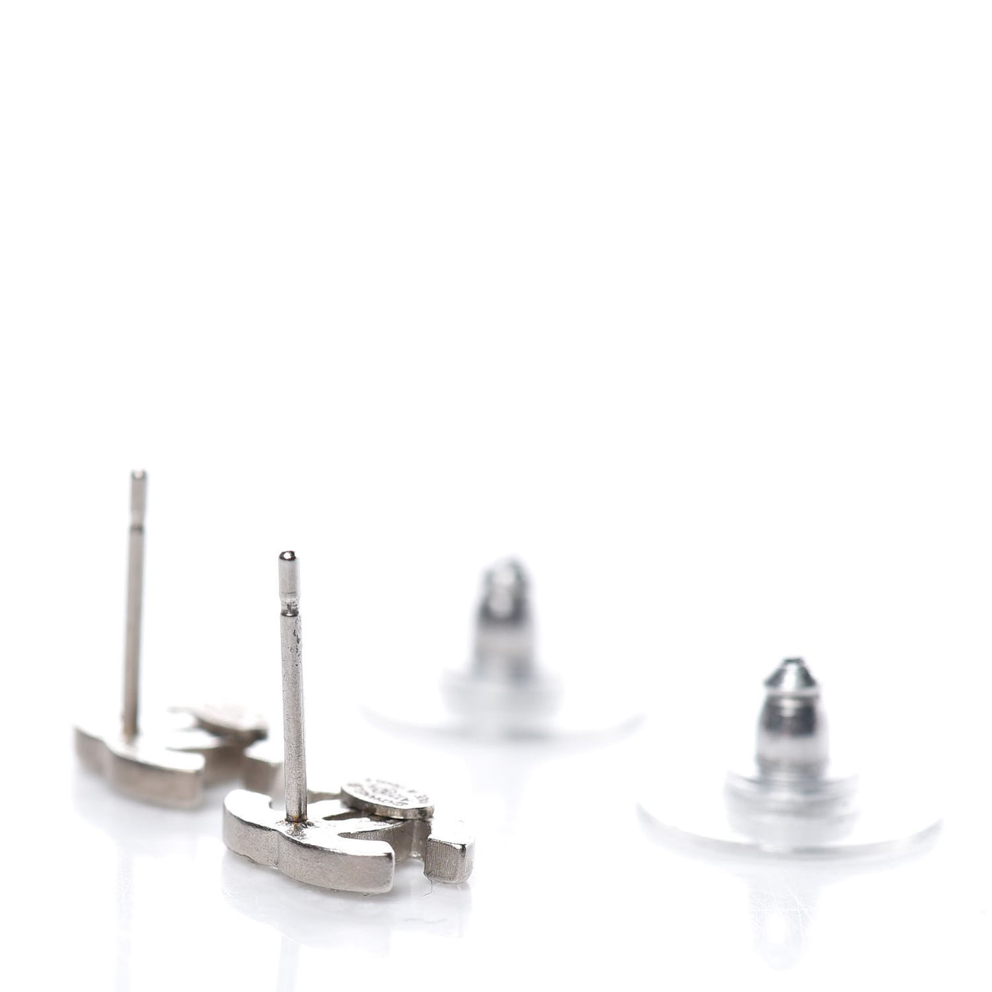 Crystal Mini Timeless CC Earrings Silver