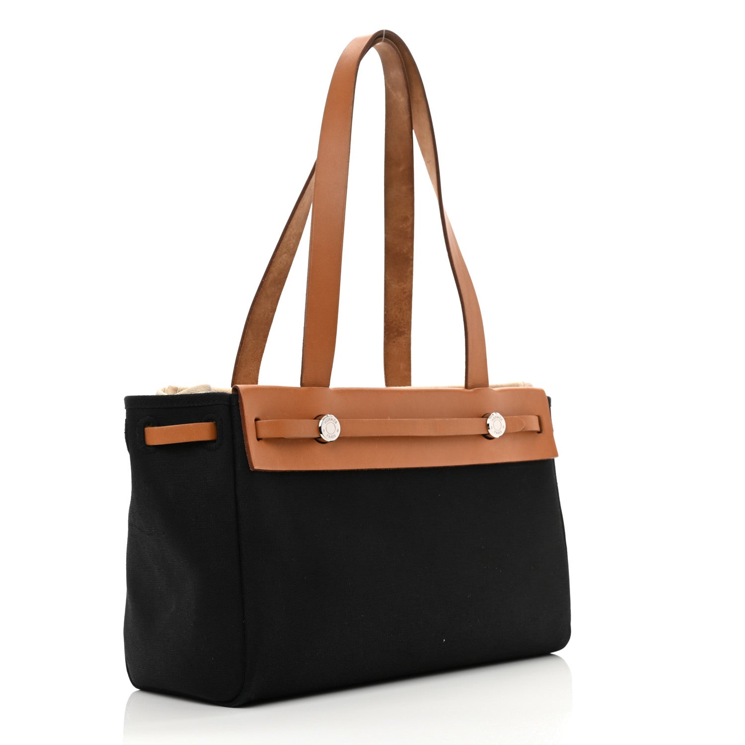 Hermes Toile Vache Hunter Herbag Cabas PM Black Natural 3 of 19