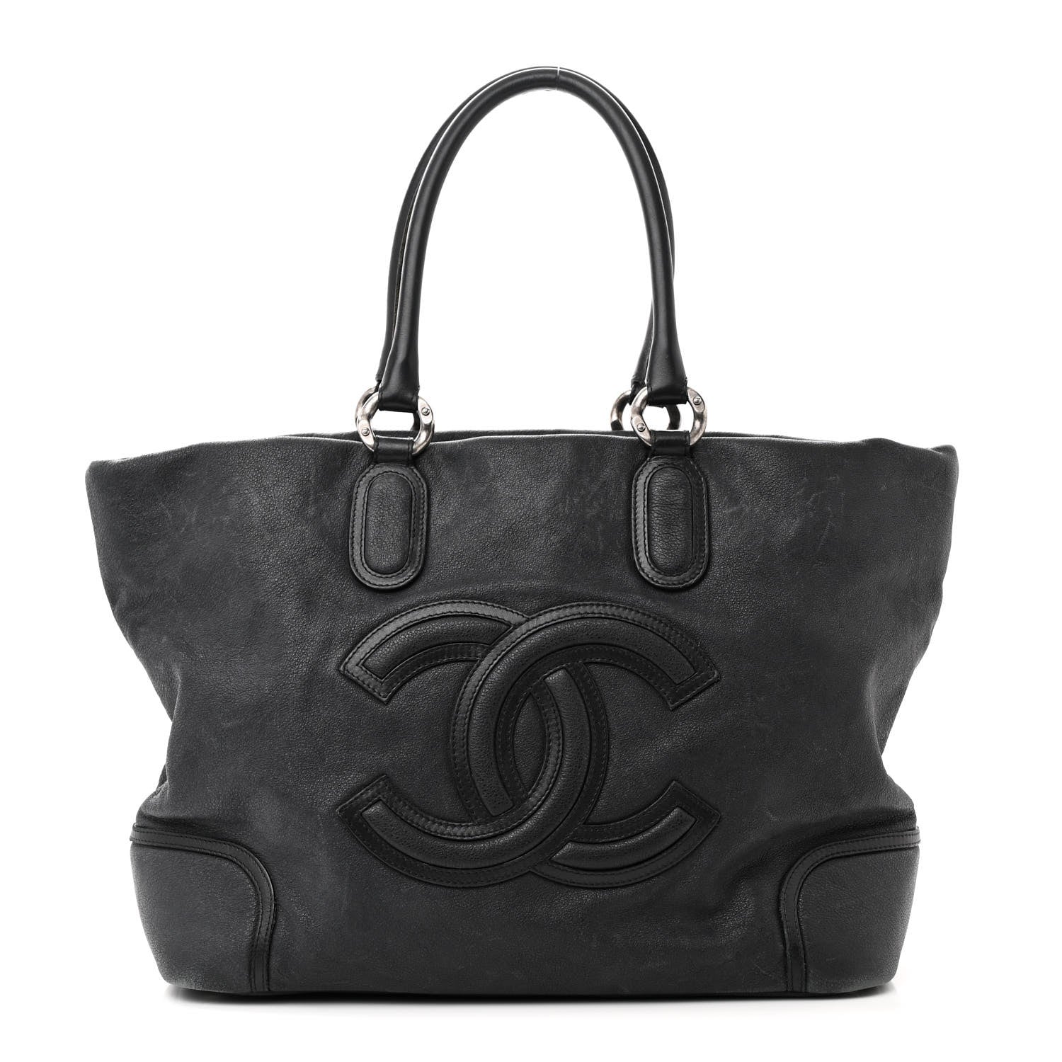 Chanel Washed Calfskin Tote Black 1 of 18