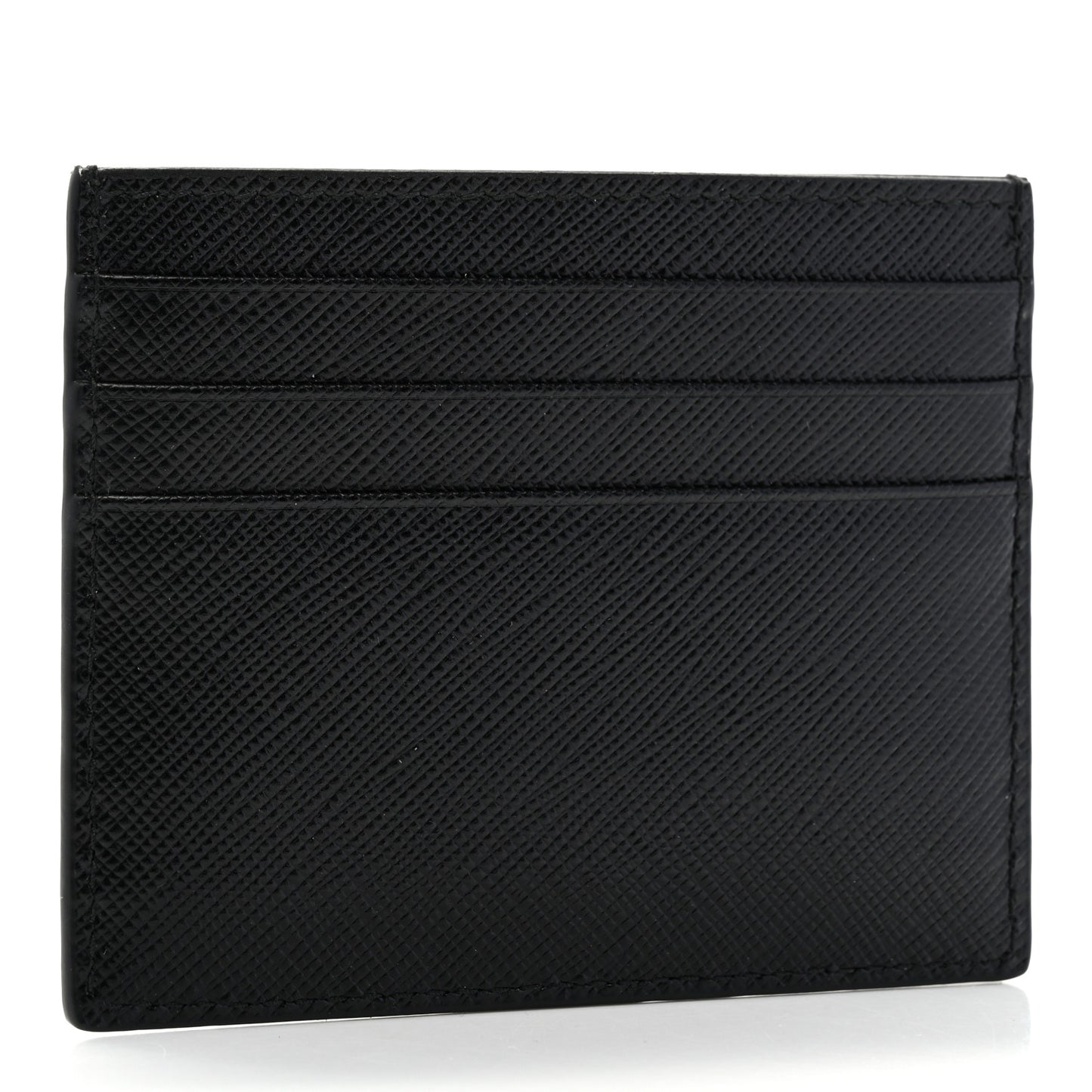 Saffiano Triangle Card Case Black