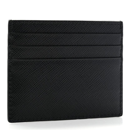 Prada Saffiano Triangle Card Case Black 3 of 7