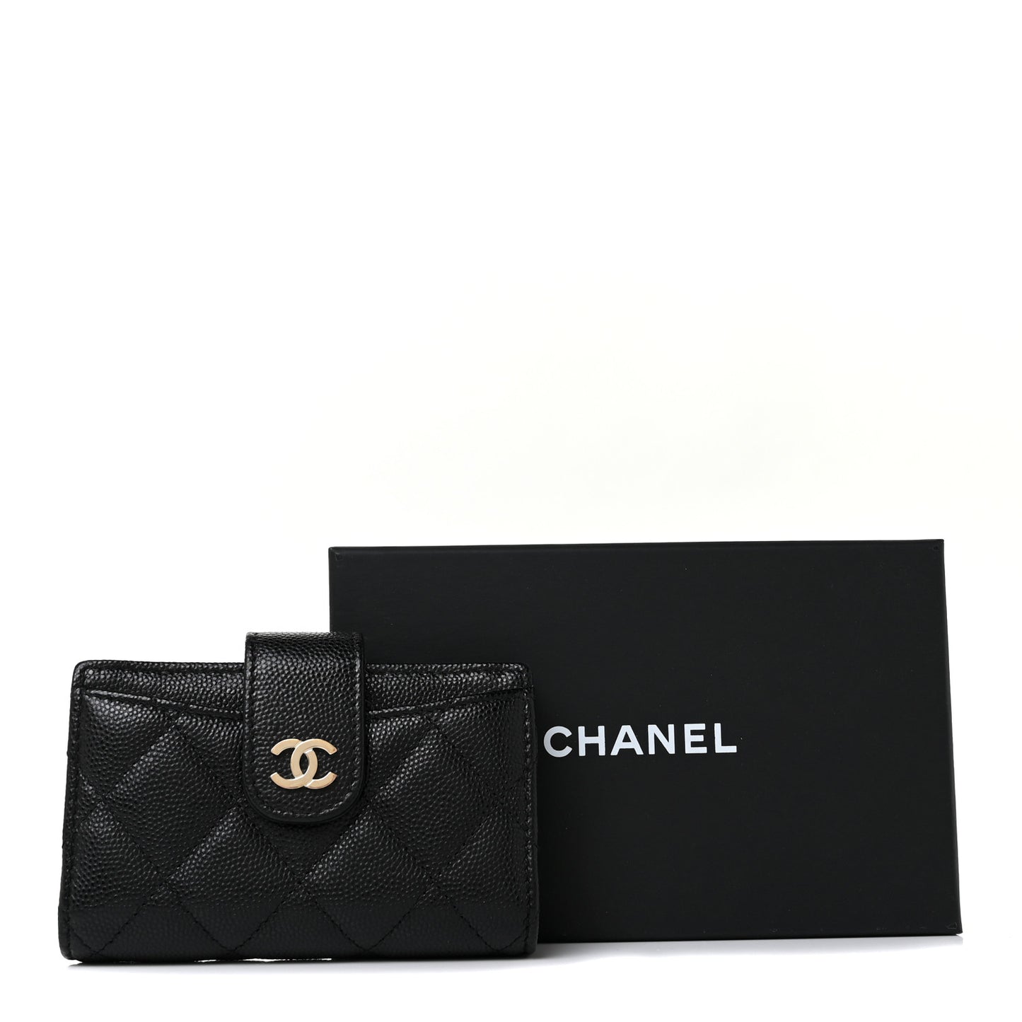Caviar Quilted Small Classic Wallet Black