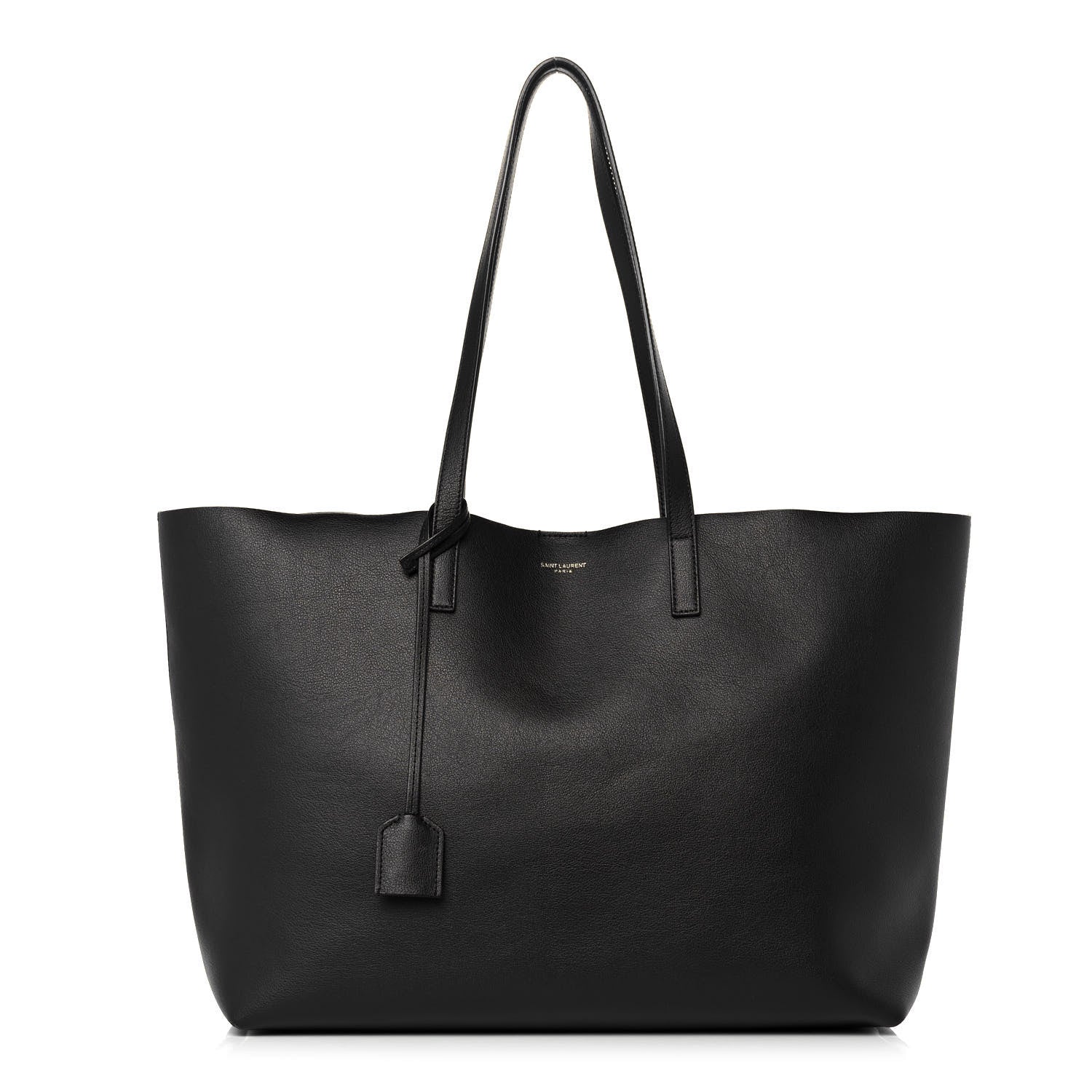 Saint Laurent Calfskin Large Shopping Tote Black 2 of 15