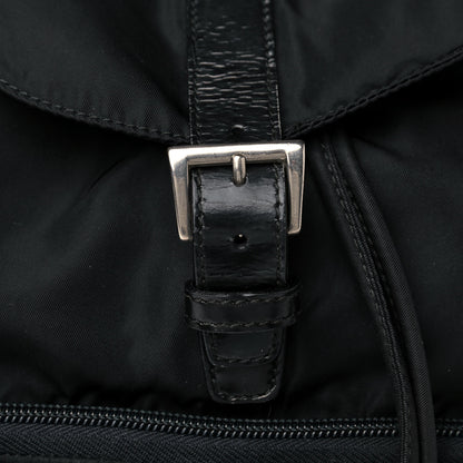 Prada Nylon Vela Medium Cinch Backpack Black 10 of 15