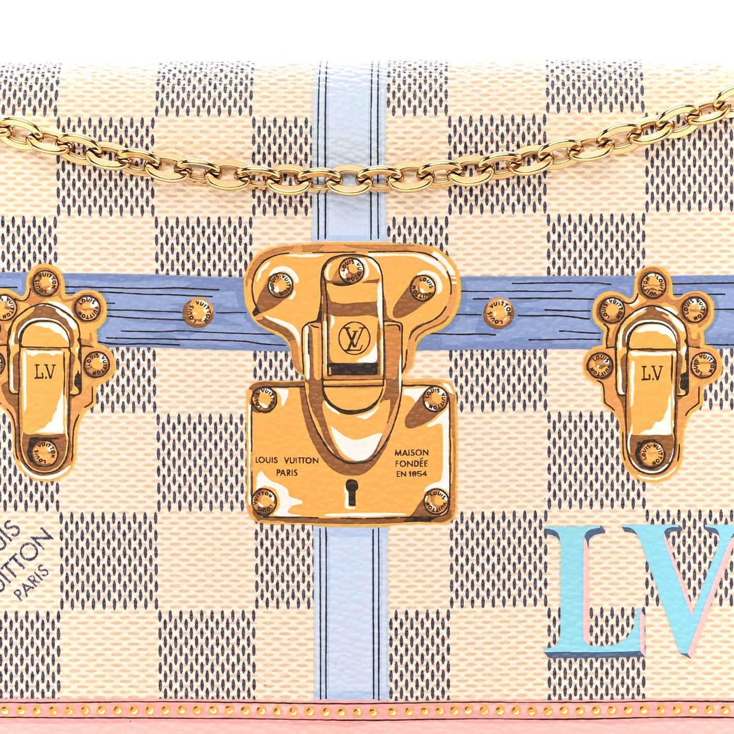 Damier Azur Summer Trunks Pochette Weekend