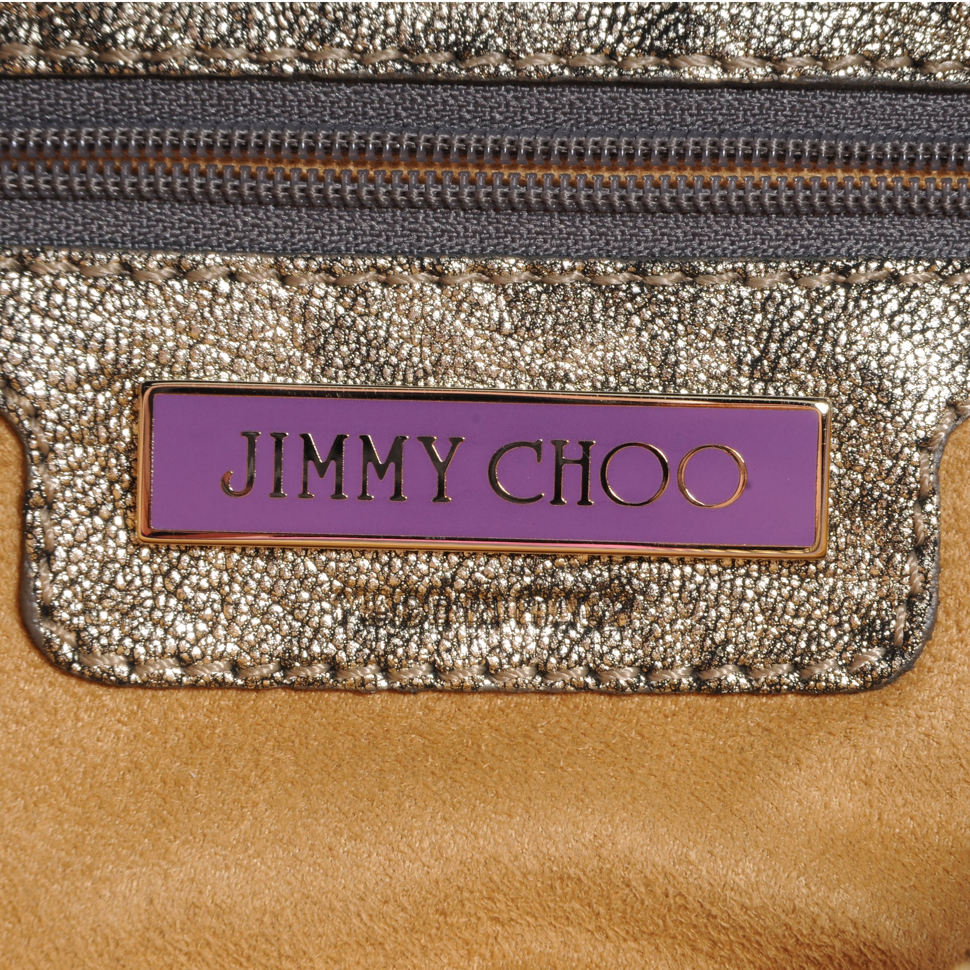 Jimmy Choo Leather Mave Foldover Clutch Metallic 7 of 7