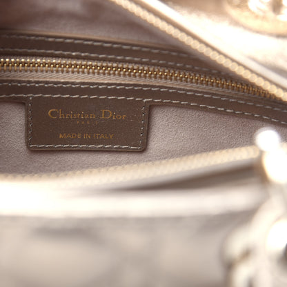 Christian Dior Metallic Calfskin Cannage Medium Lady Dior Gold 8 of 11