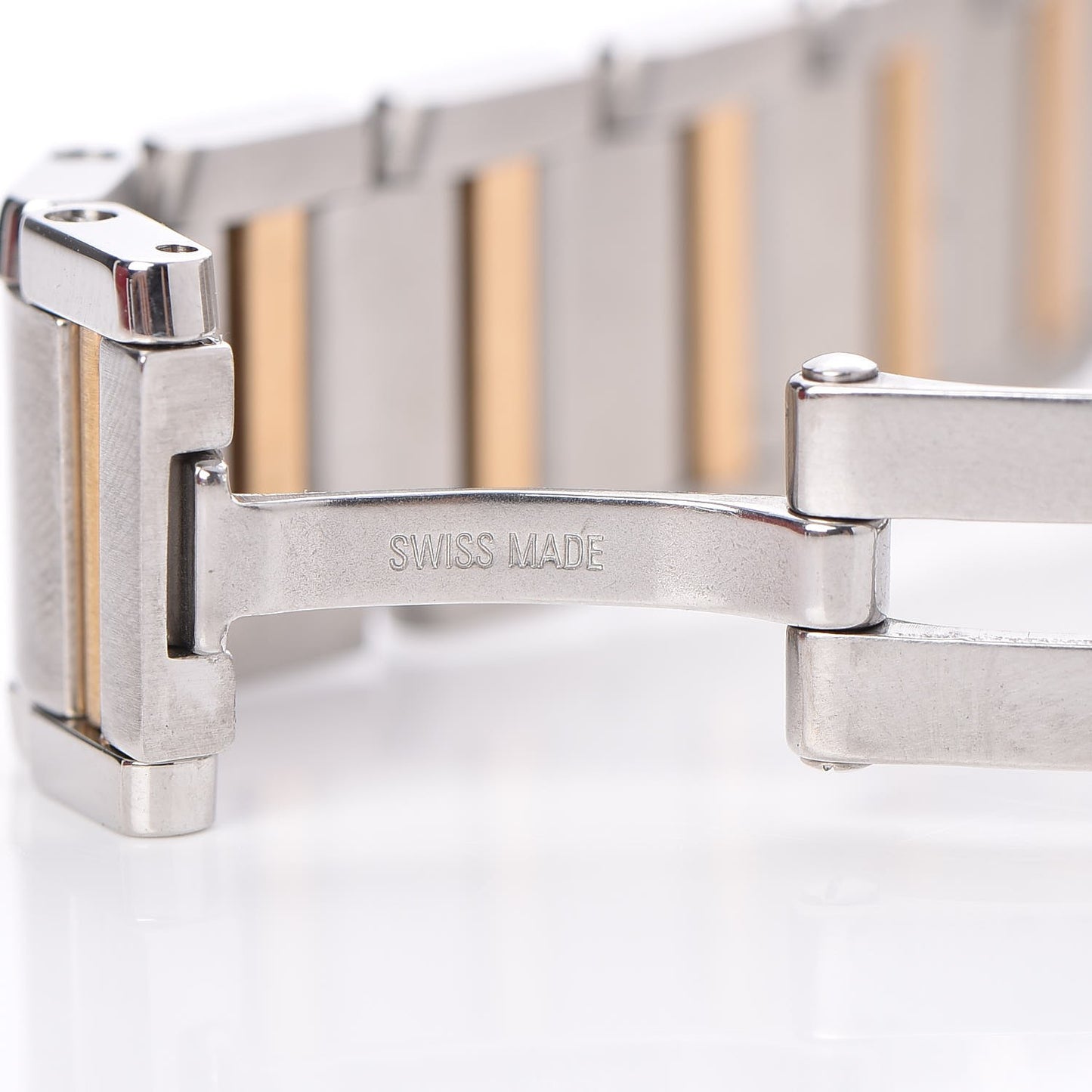Stainless Steel 18K Yellow Gold 20mm Tank Francaise Quartz Watch