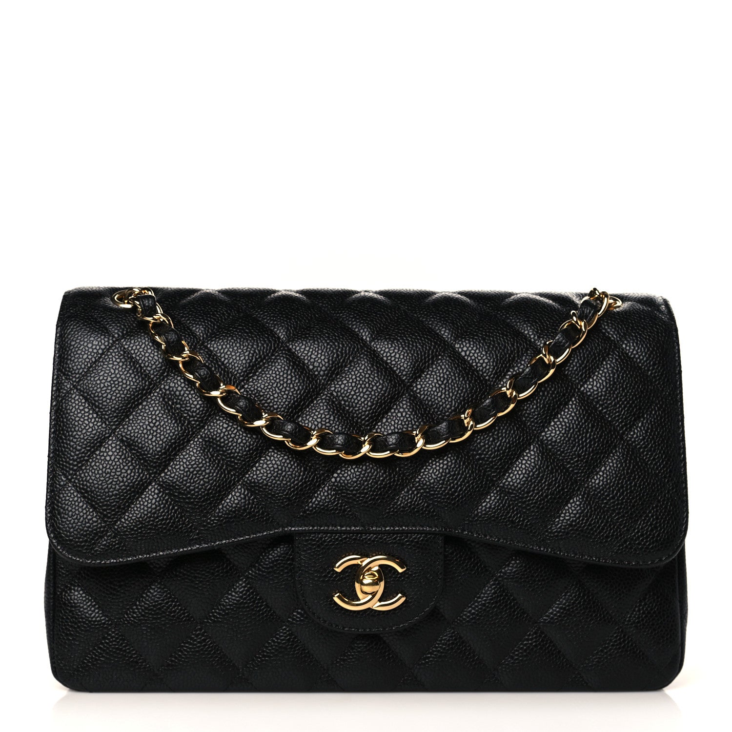 Chanel Caviar Quilted Jumbo Double Flap Black 1 of 10