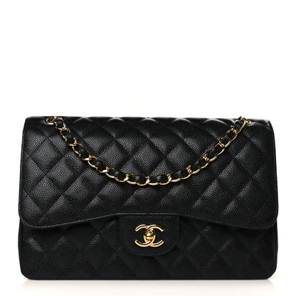 Chanel Caviar Quilted Jumbo Double Flap Black 1 of 10