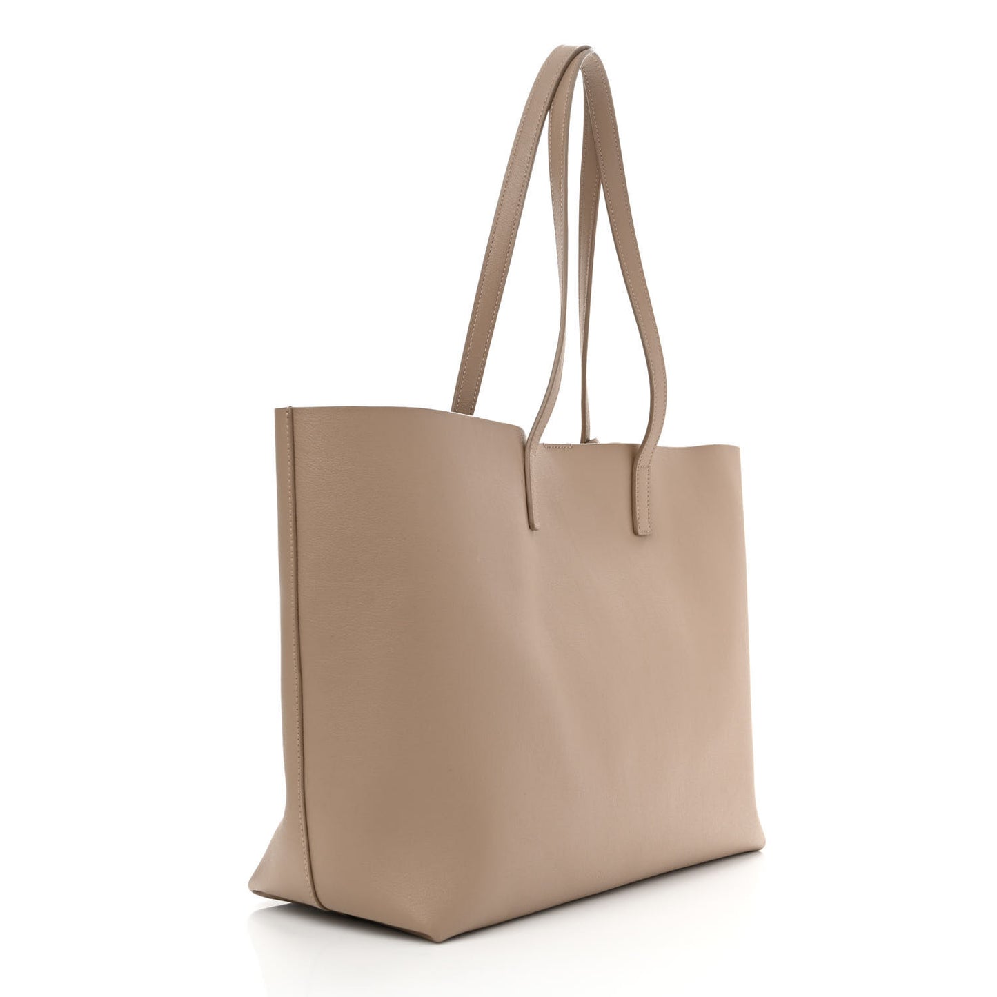 Calfskin Large Shopping Tote Dark Beige