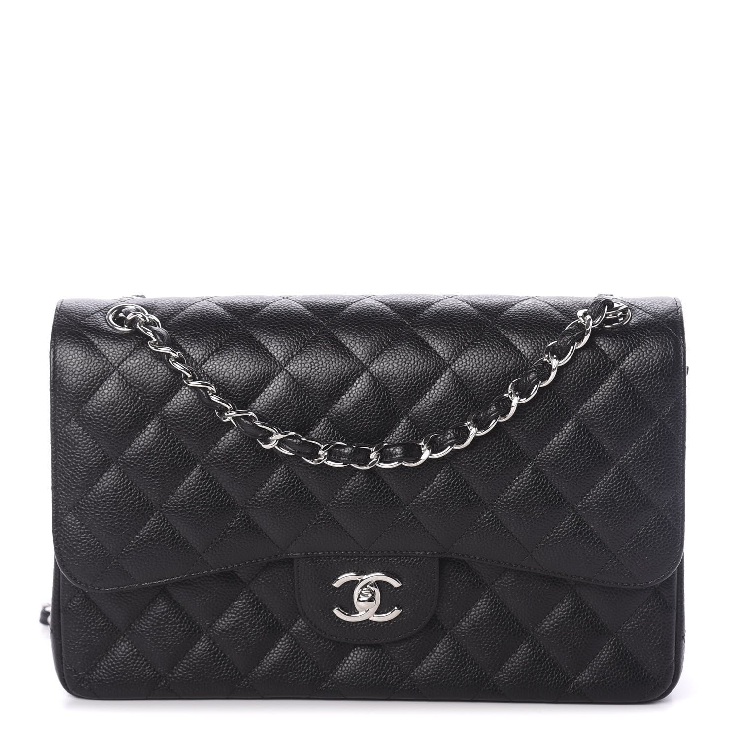 Chanel Caviar Quilted Jumbo Double Flap Black 1 of 9