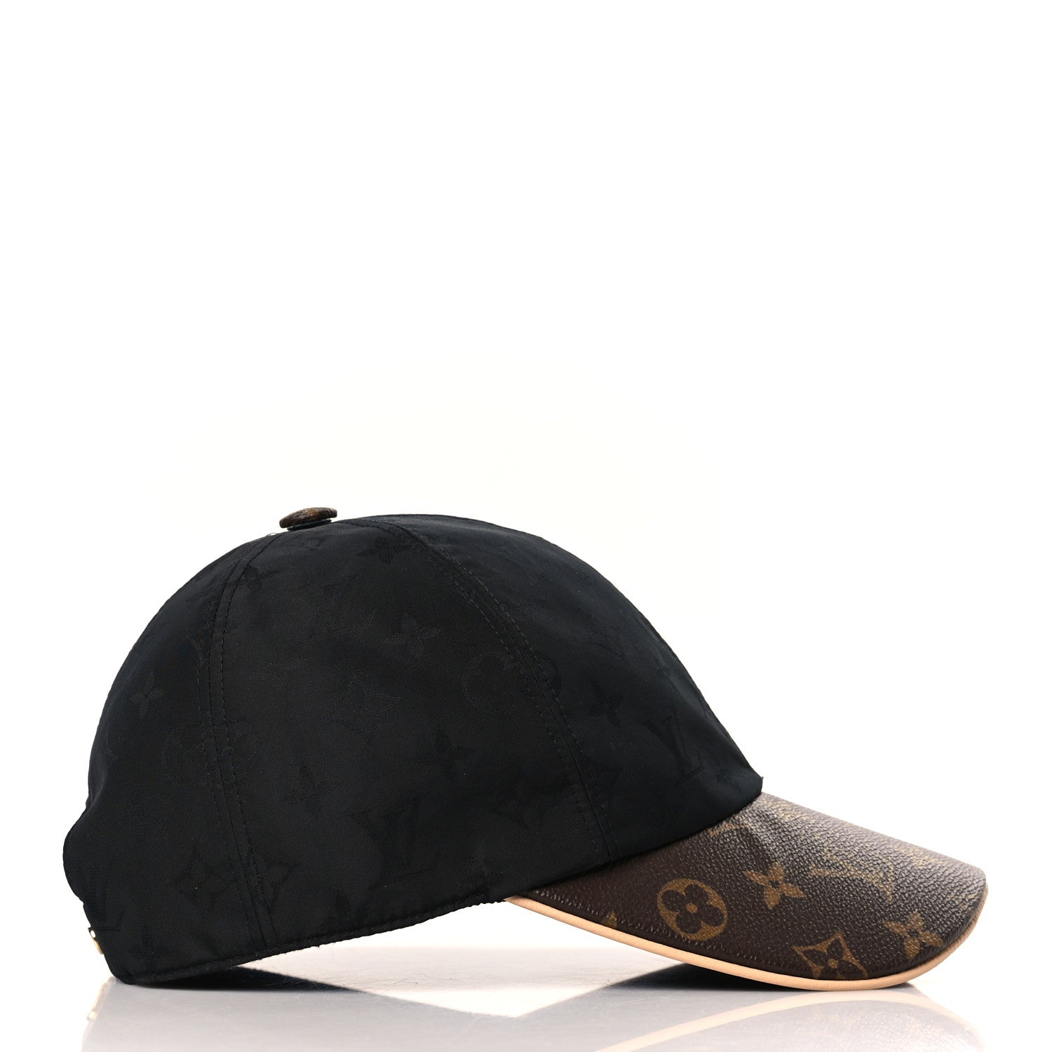 Louis Vuitton Polyester Silk Monogram LV Get Ready Cap M Black 4 of 7