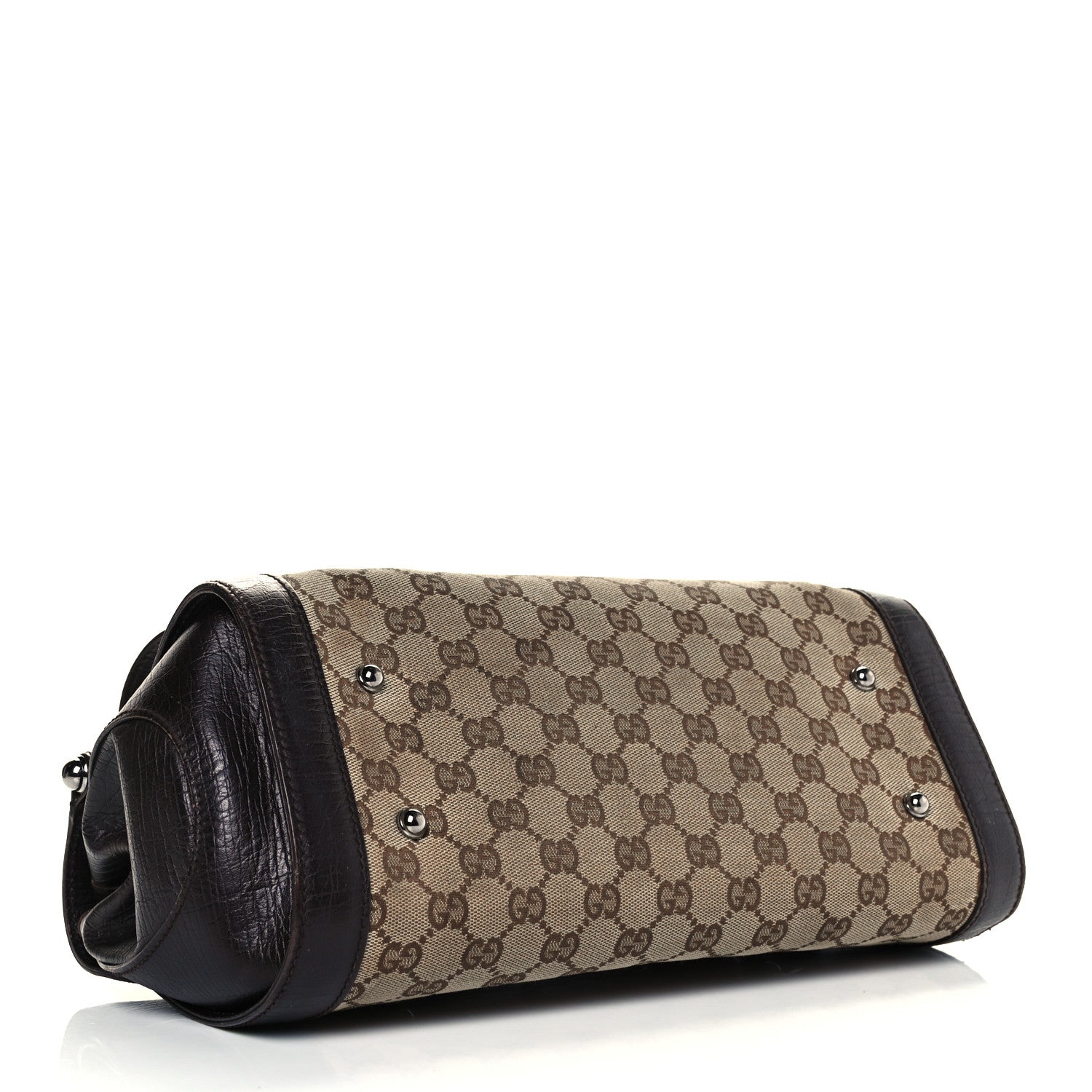 Gucci Monogram Bamboo Bullet Bag Dark Brown 4 of 10