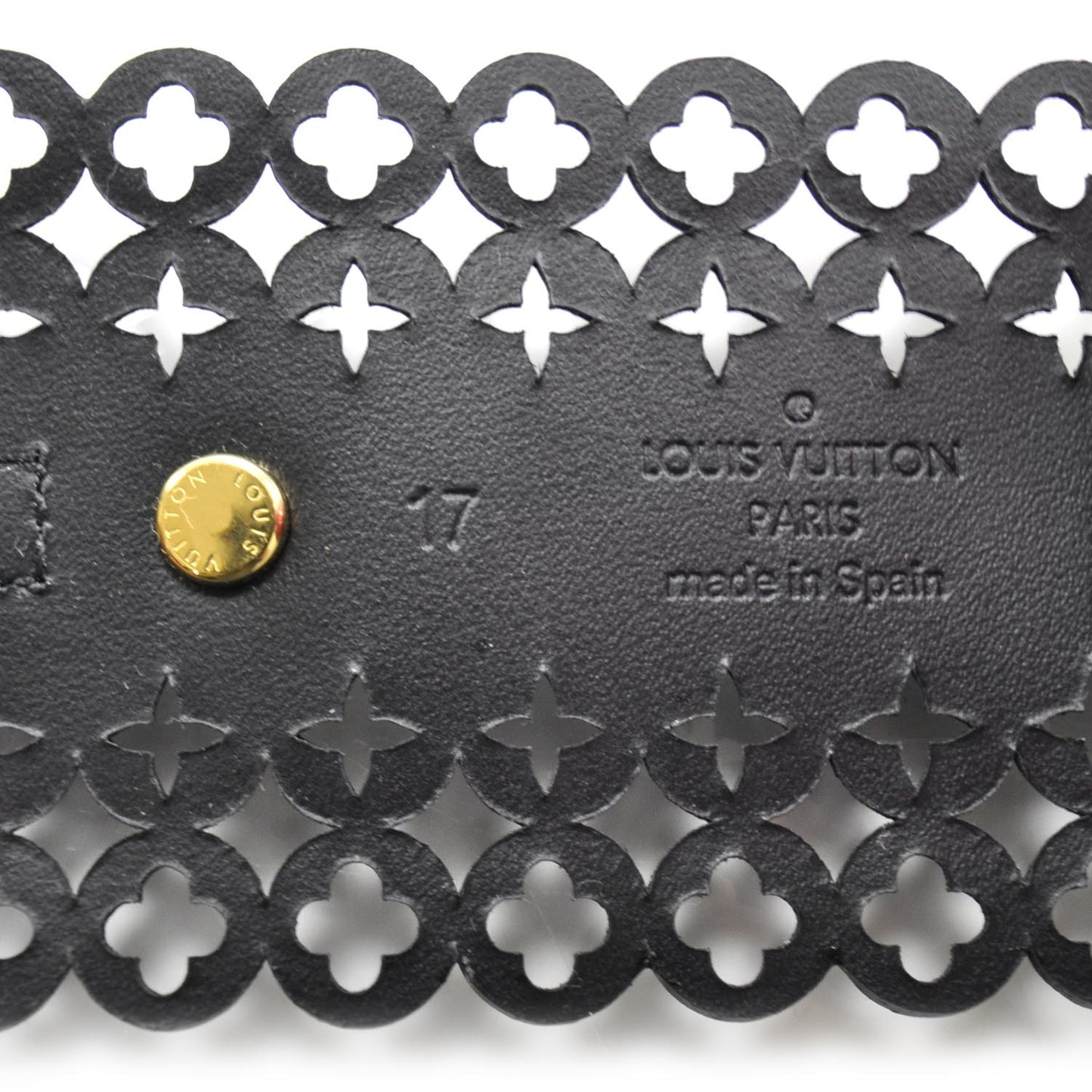 Calfskin Flower It Bracelet Black