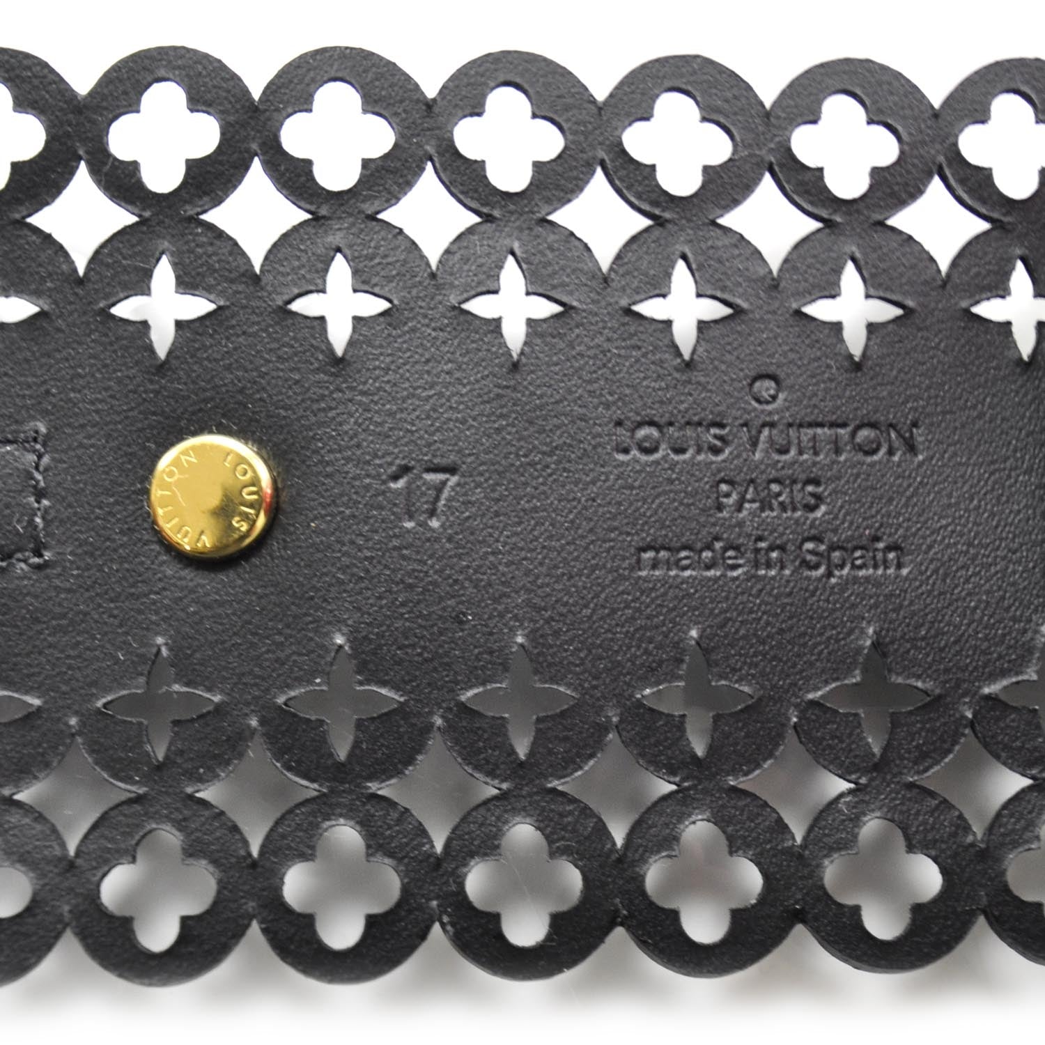 Louis Vuitton Calfskin Flower It Bracelet Black 4 of 6
