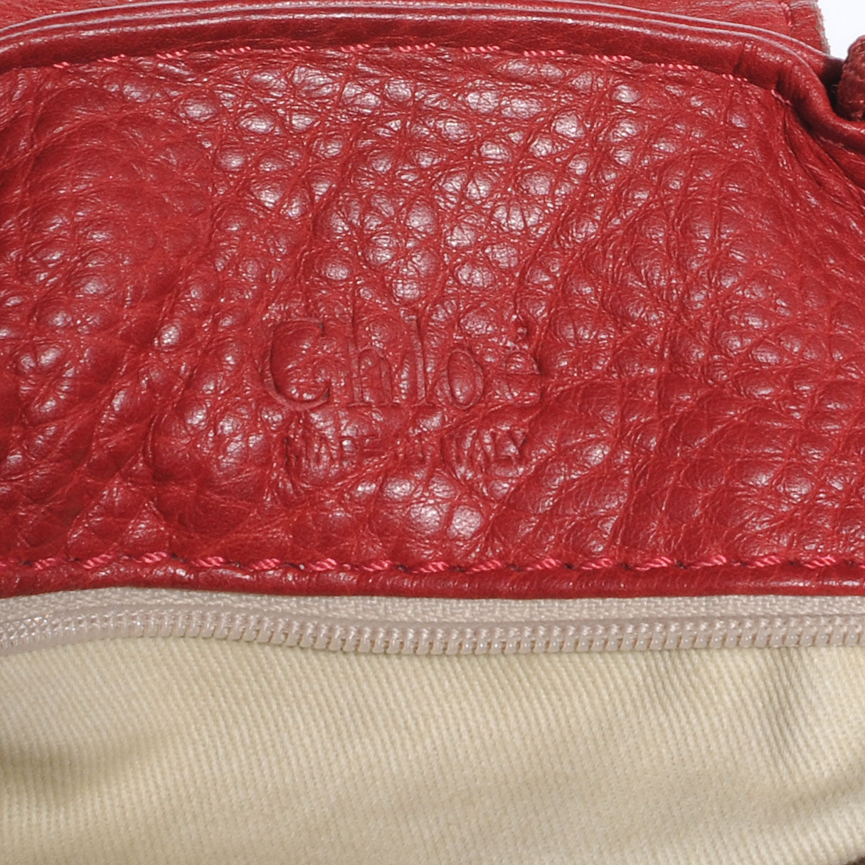Leather Medium Paddington Satchel Red