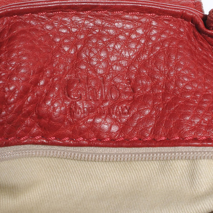 Chloe Leather Medium Paddington Satchel Red 7 of 7