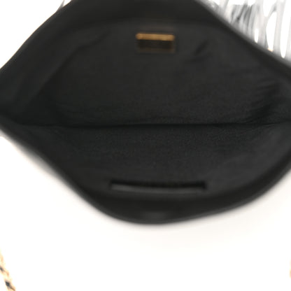 Chanel Calfskin Quilted Fringe Small Shopping Bag Black 5 of 10