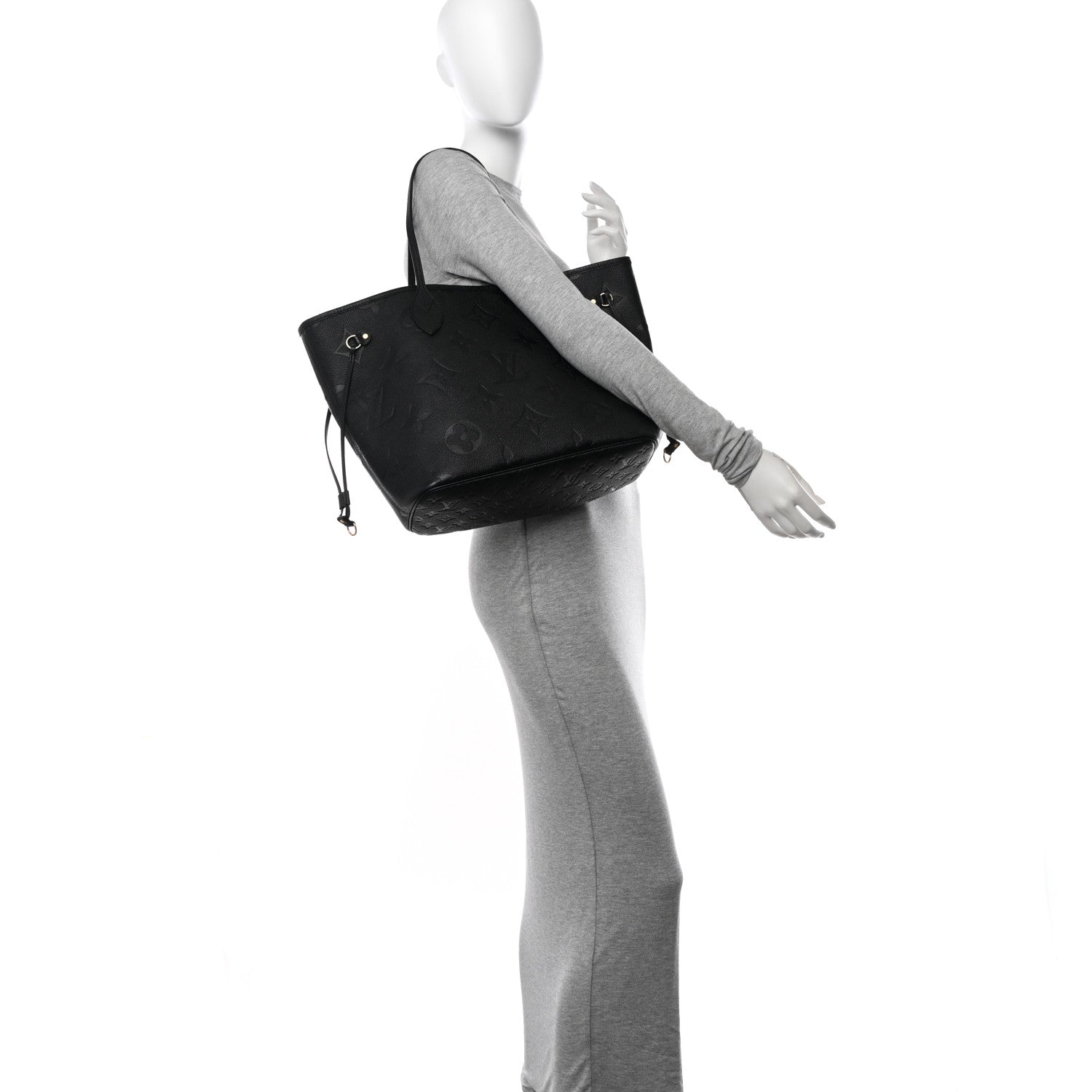 Louis Vuitton Empreinte Monogram Giant Neverfull MM Black 2 of 11