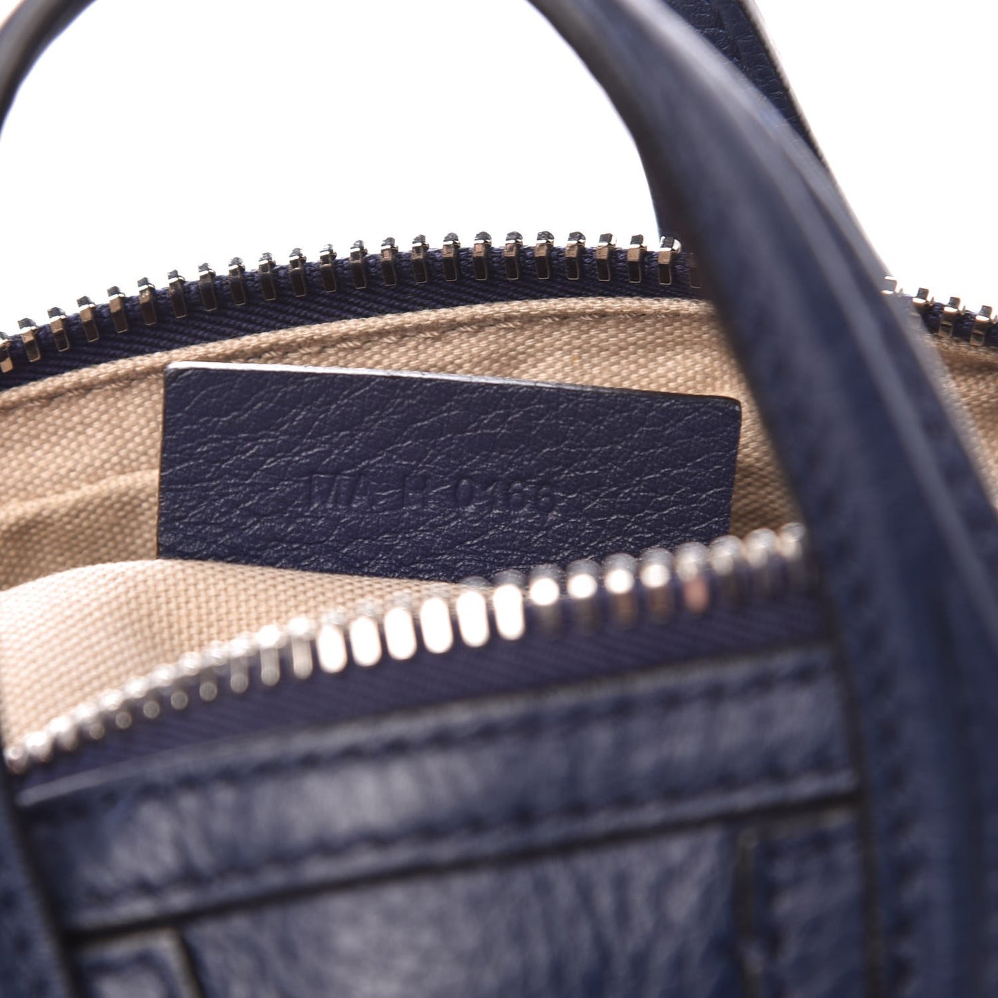Waxed Calfskin Micro Nightingale Navy