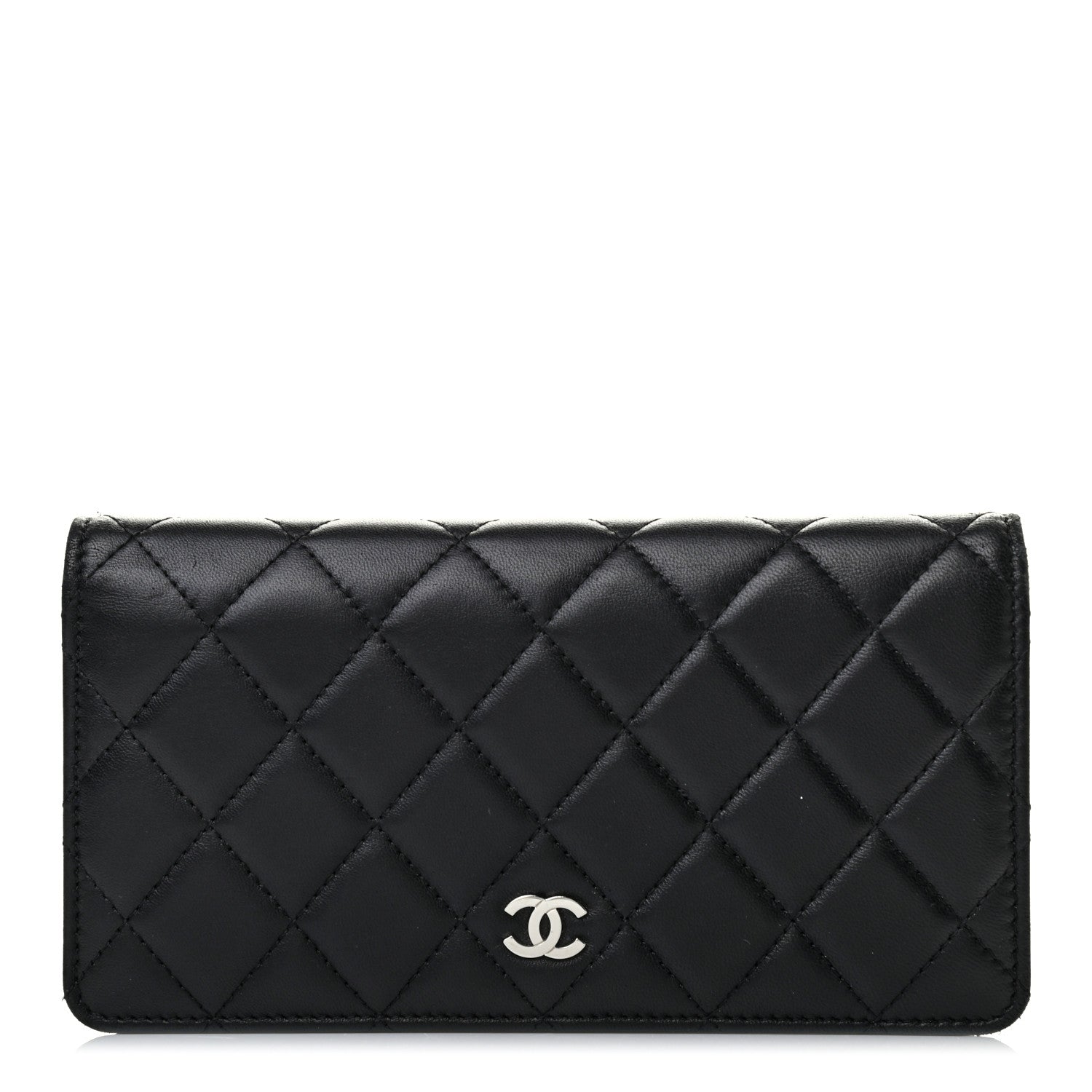 Chanel Lambskin Quilted Yen Wallet Black 1 of 6