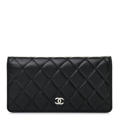 Chanel Lambskin Quilted Yen Wallet Black 1 of 6