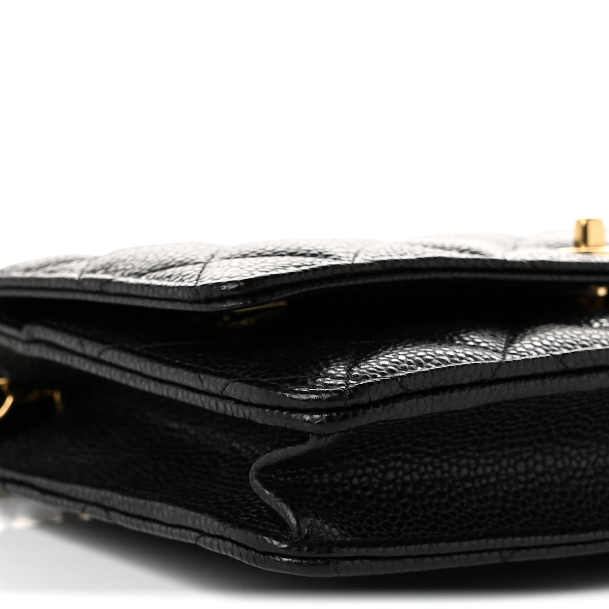 Chanel Caviar Quilted CC Turnlock Wallet On Chain WOC Black 10 of 12