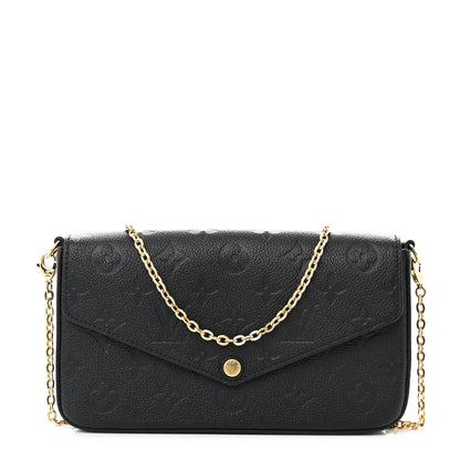 Louis Vuitton Empreinte Pochette Felicie Chain Wallet Black 1 of 12