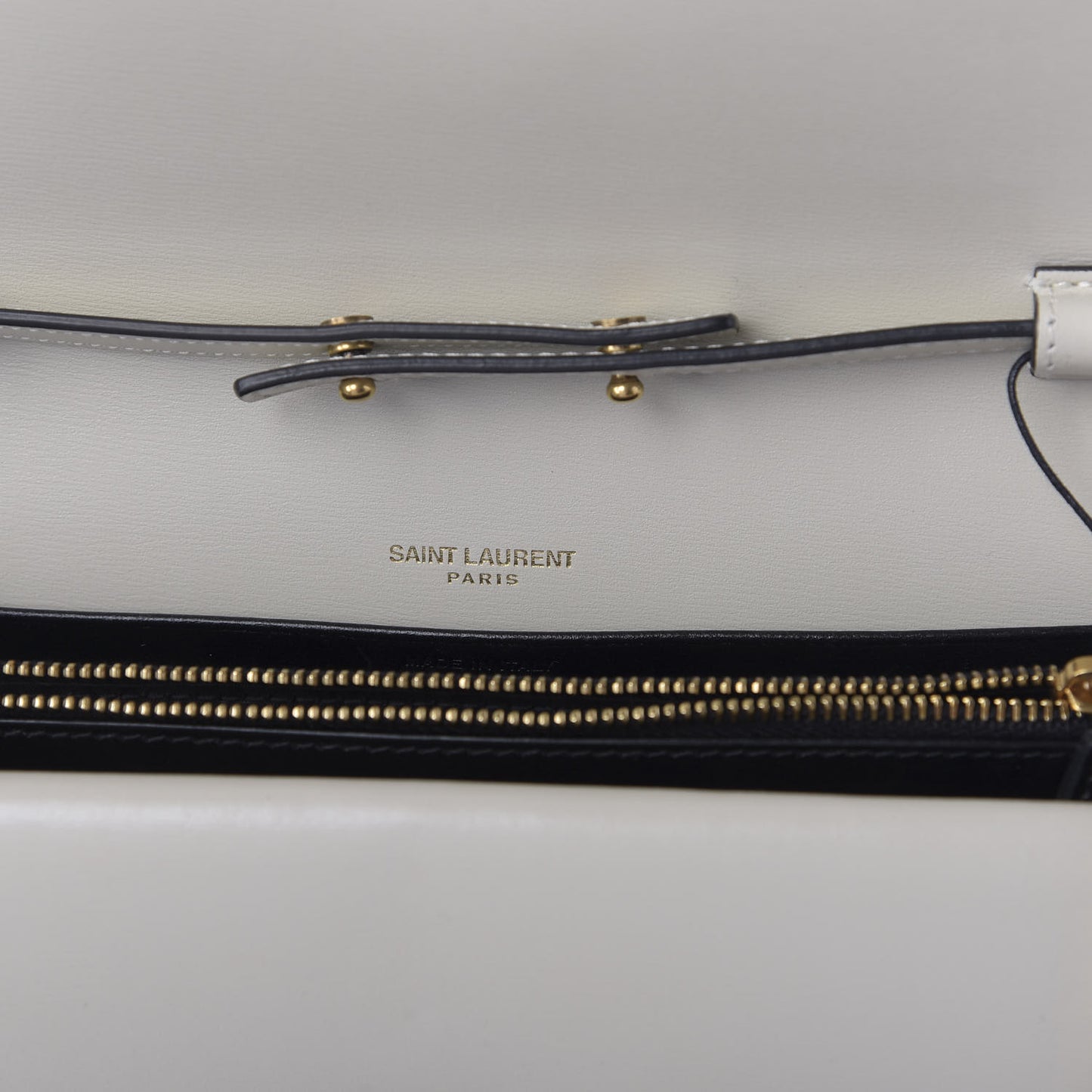 Smooth Calfskin Monogram Sulpice Chain Wallet Black Crema Soft