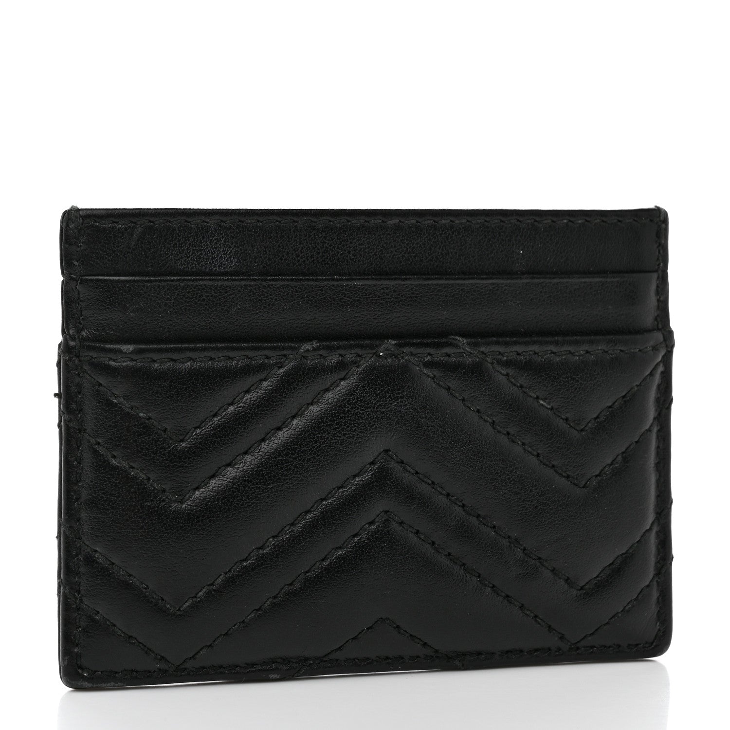 Gucci Calfskin Matelasse GG Marmont Card Holder Black 3 of 11