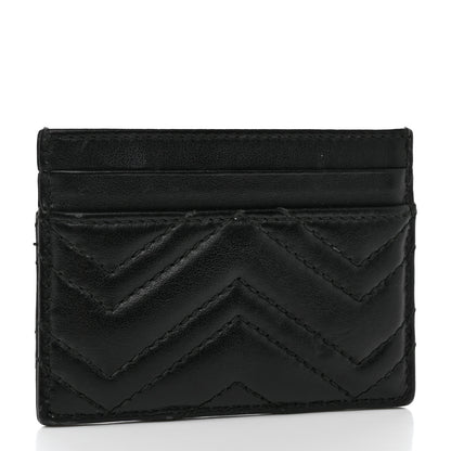 Gucci Calfskin Matelasse GG Marmont Card Holder Black 3 of 11