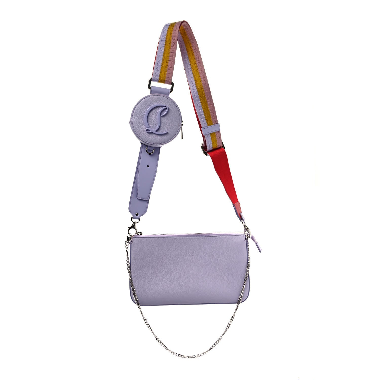 Christian Louboutin Calfskin Loubila Hybrid Pouch Lilac 1 of 9