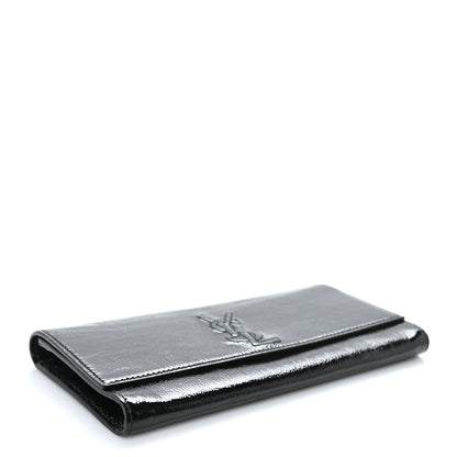 Saint Laurent Textured Patent Monogram Small Belle De Jour Clutch Black 4 of 6