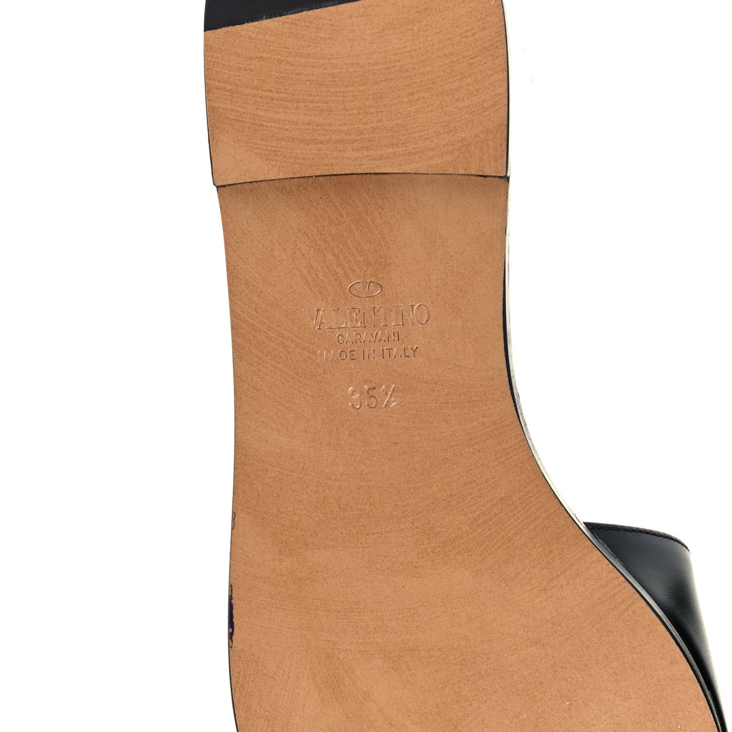 Calfskin Vlogo Flat Slide Sandals 35.5 Black